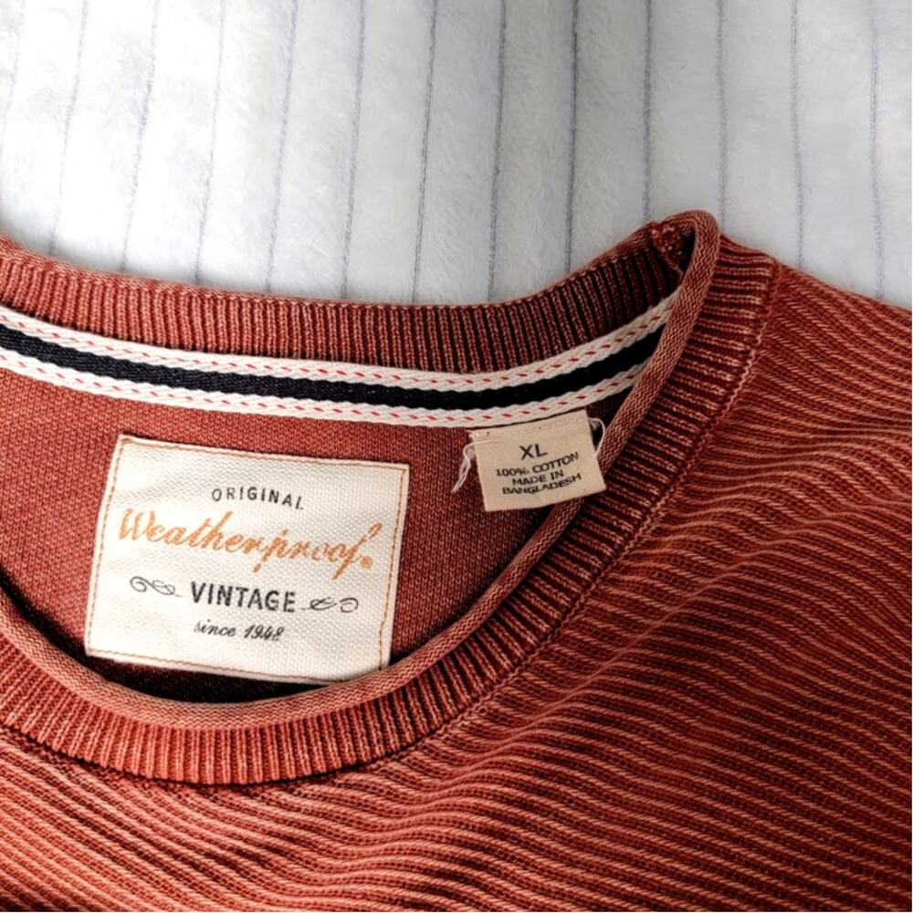 Weatherproof Vintage Terracotta Cotton Shirt XL Long Sleeve Rustic Casual Work - Picture 9 of 9